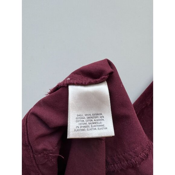 PILCRO Dark Purple Cotton Corduroy Belted Boot Leg Overalls Jumpsuit, Size 2 - Picture 12 of 14